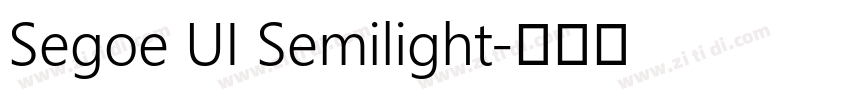 Segoe UI Semilight字体转换